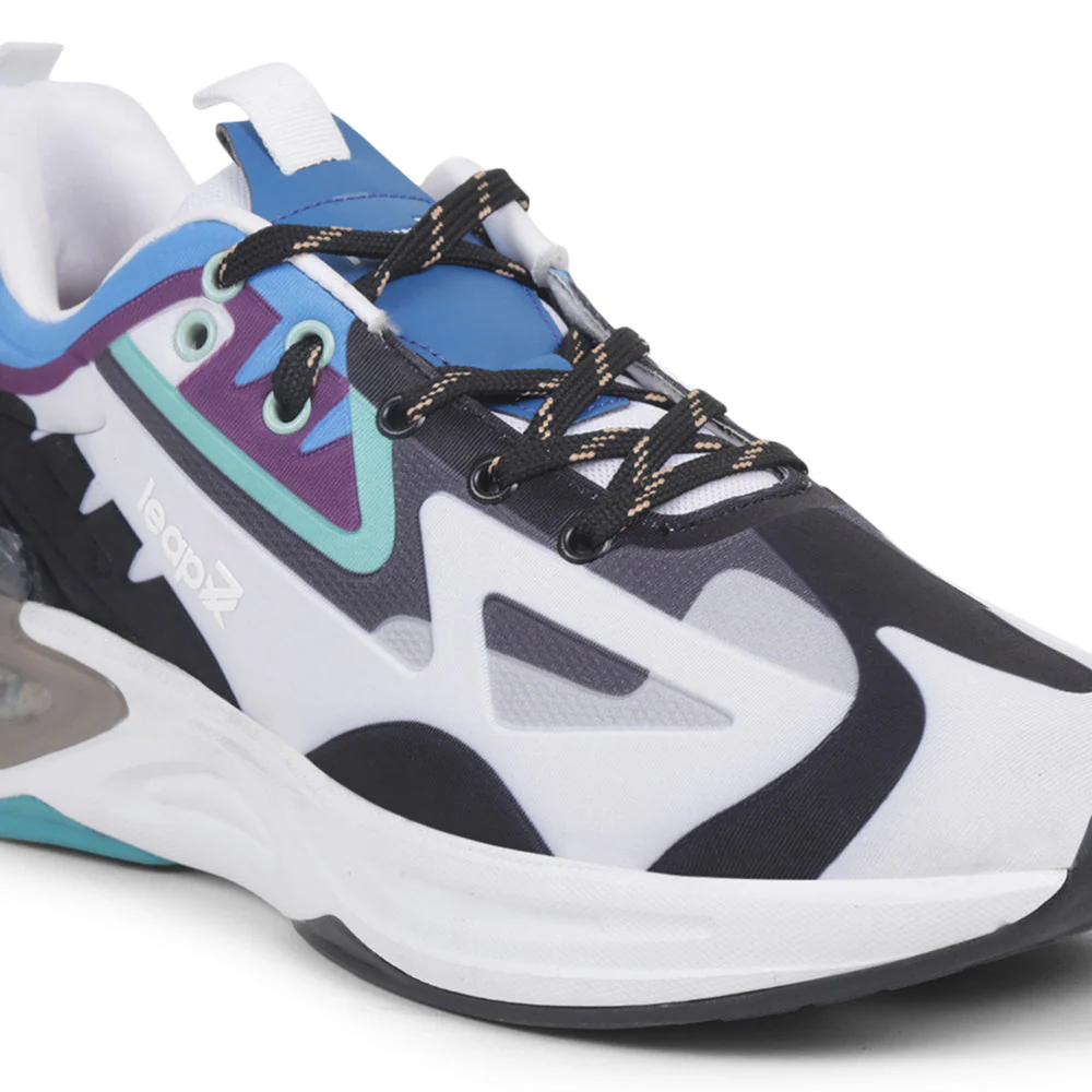 Leap7x White Sports Lacing Running Shoes For Men HANOVER-1 By Liberty - Image 5