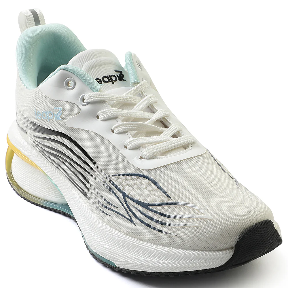 Leap7x White Sports Lacing Running Shoes For Men MOSCOW-2 By Liberty