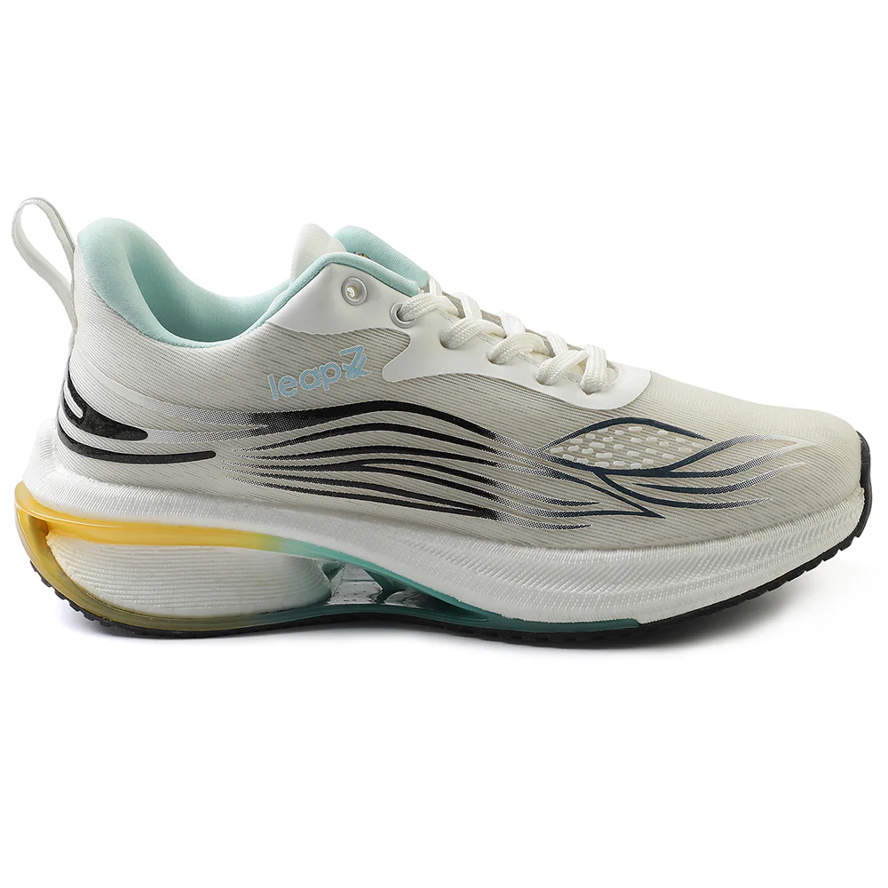 Leap7x White Sports Lacing Running Shoes For Men MOSCOW-2 By Liberty - Image 2