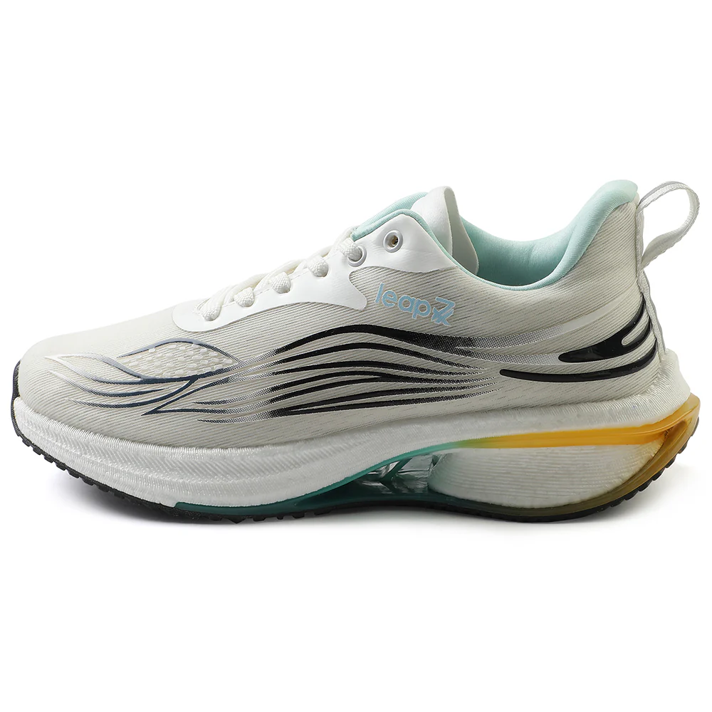 Leap7x White Sports Lacing Running Shoes For Men MOSCOW-2 By Liberty - Image 3