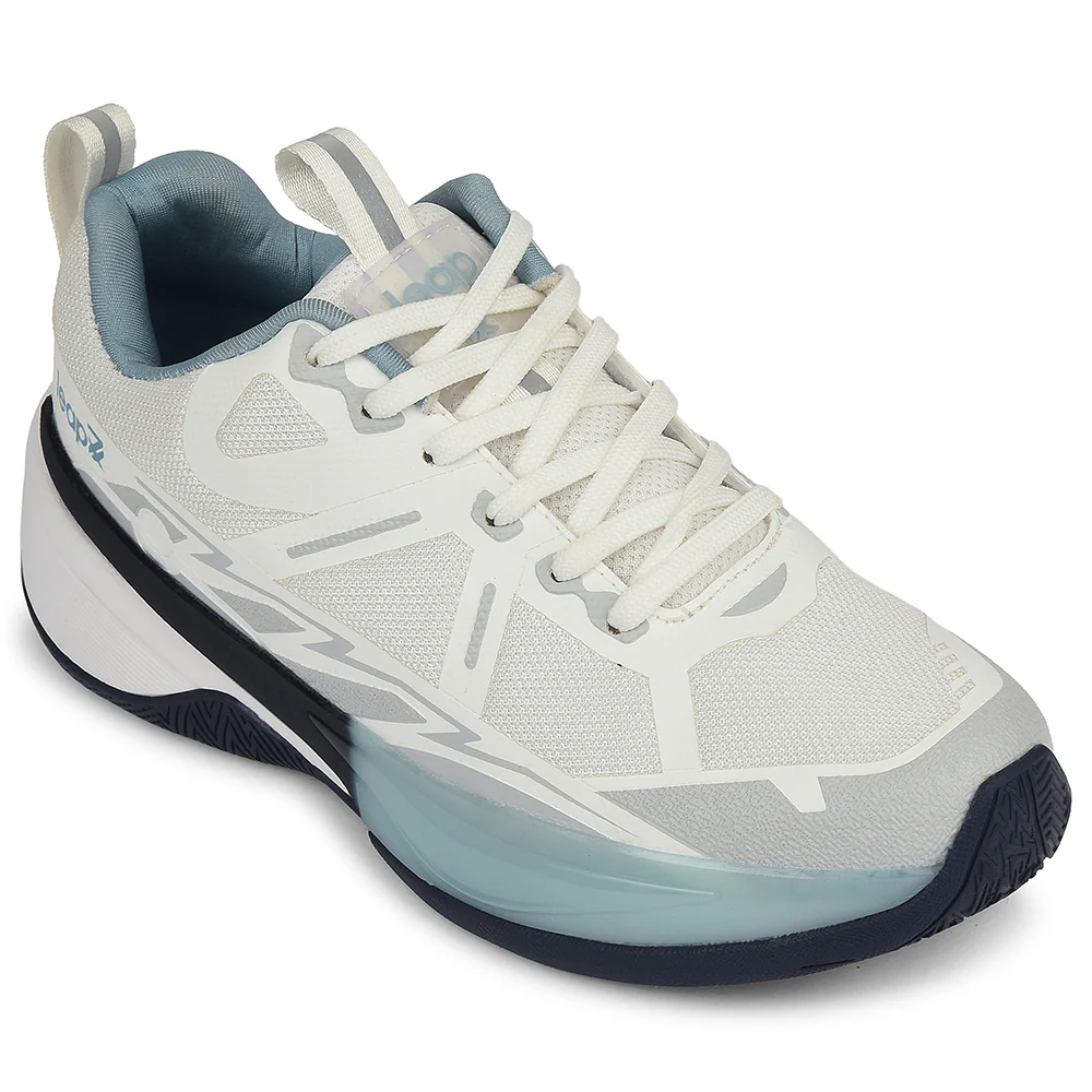 Leap7x White Sports Lacing Running Shoes For Men ROMIO By Liberty