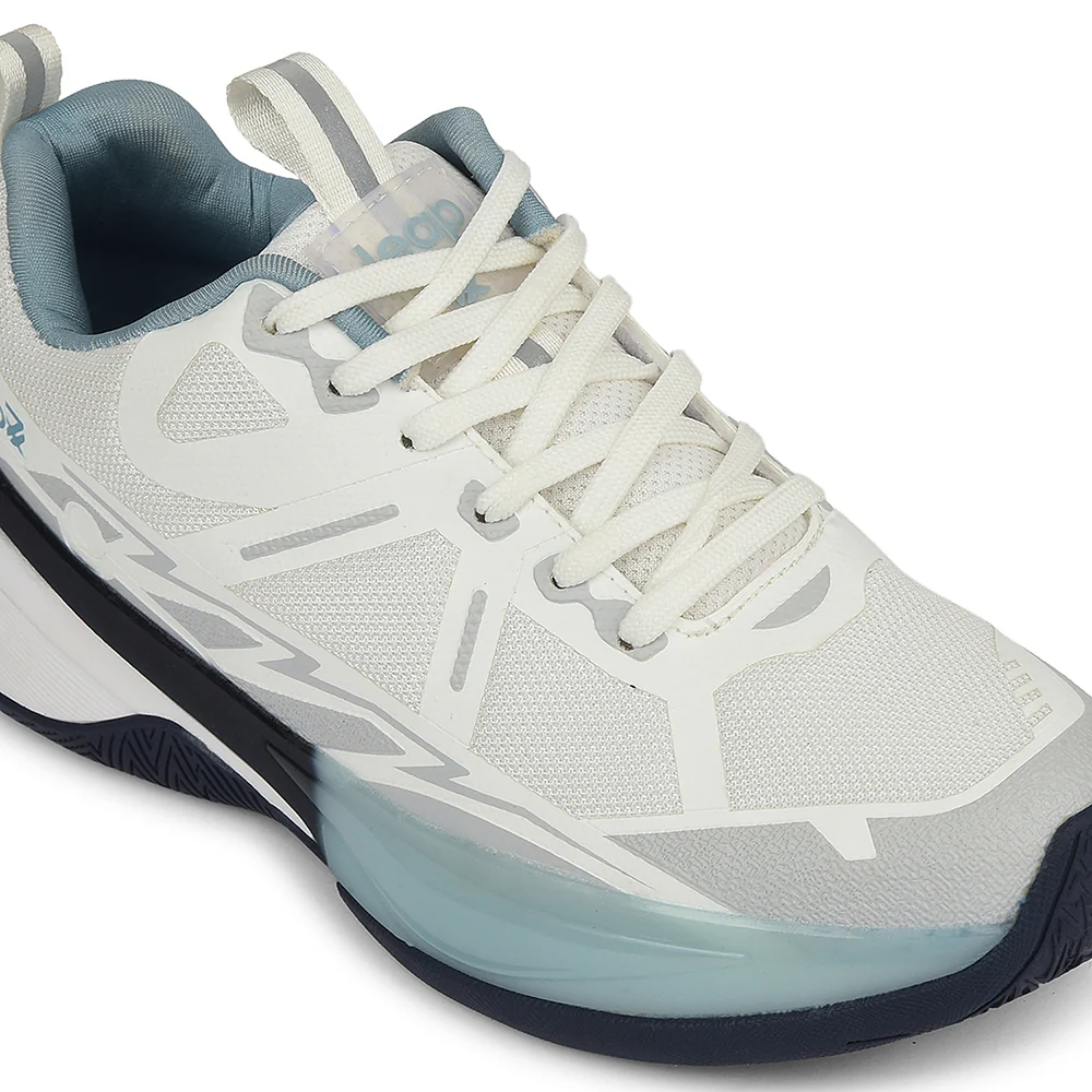 Leap7x White Sports Lacing Running Shoes For Men ROMIO By Liberty - Image 4