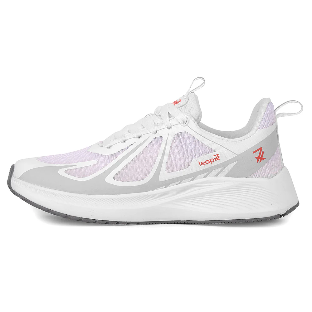 Leap7x White Sports Lacing Running Shoes For Men RUNIER-1E By Liberty - Image 3