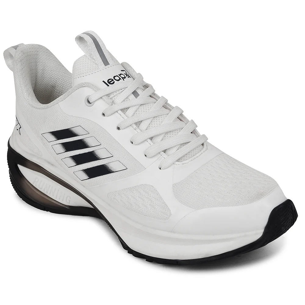 Leap7x White Sports Lacing Running Shoes For Men RUNNY-1E By Liberty
