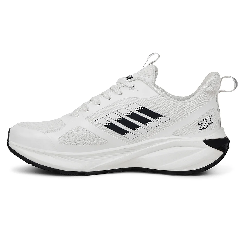 Leap7x White Sports Lacing Running Shoes For Men RUNNY-1E By Liberty - Image 3