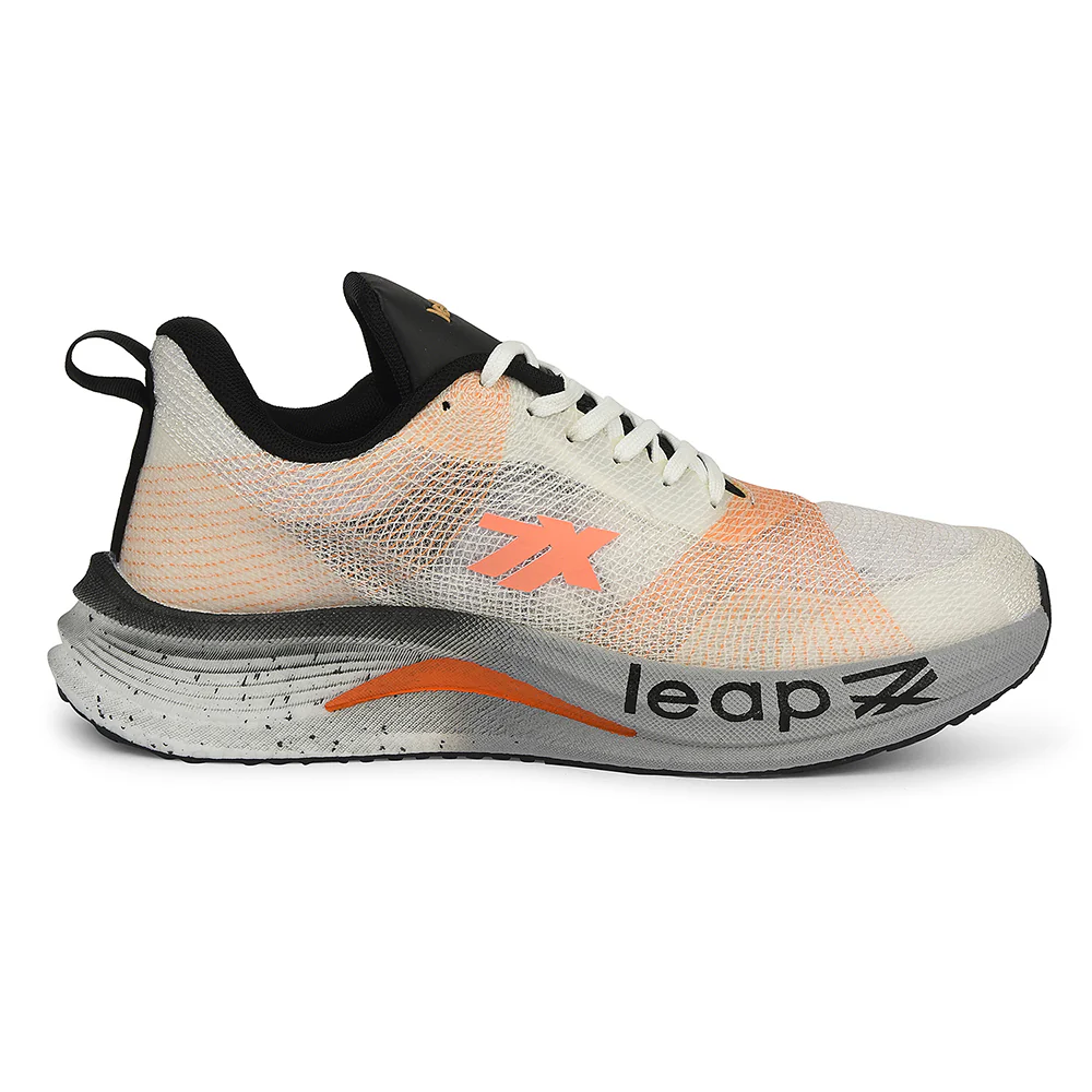 Leap7x White Sports Lacing Running Shoes For Men XLM-08 By Liberty - Image 2