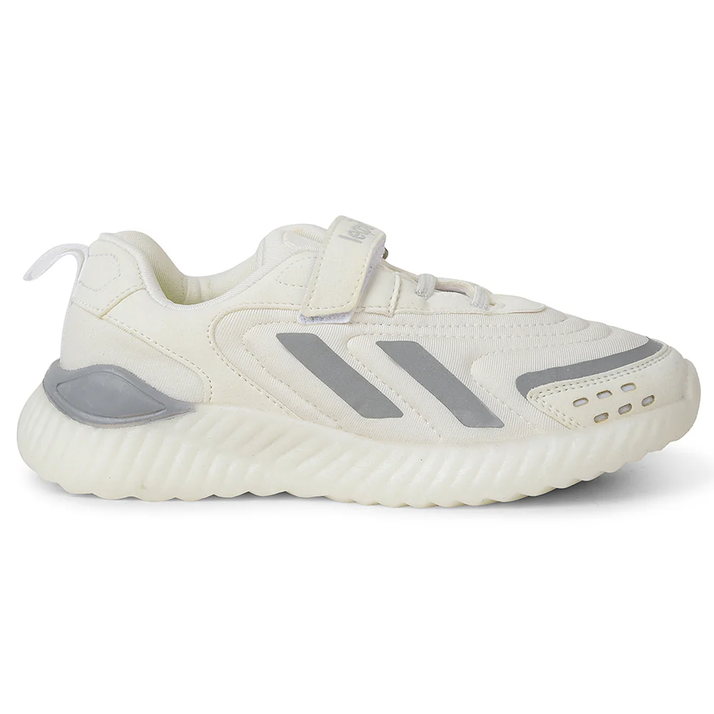 Leap7x White Sports Non Lacing Walking Shoes For Kids NITKID-10 By Liberty - Image 2