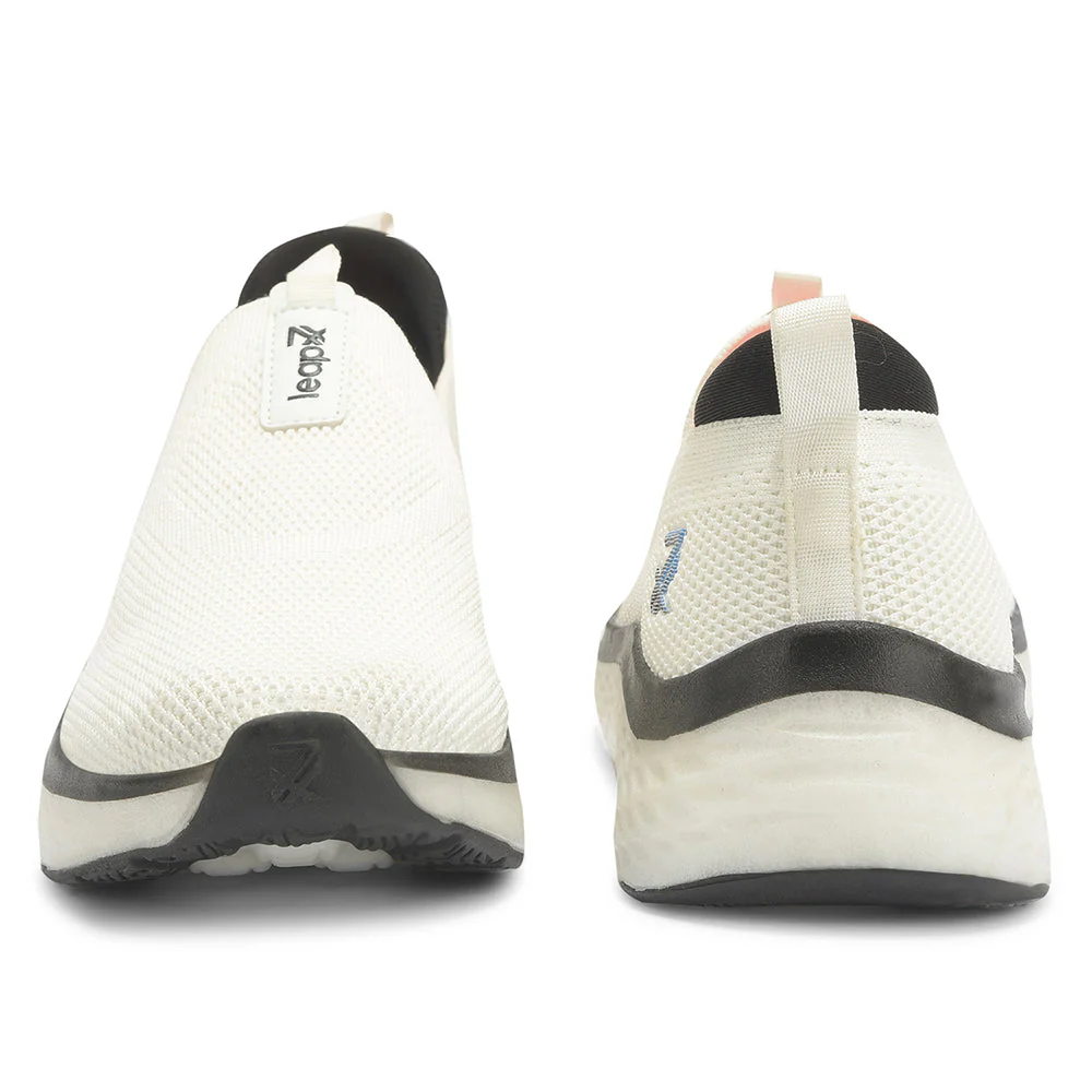 Leap7x White Sports Non Lacing Walking Shoes For Men NITRUN-2 By Liberty - Image 6