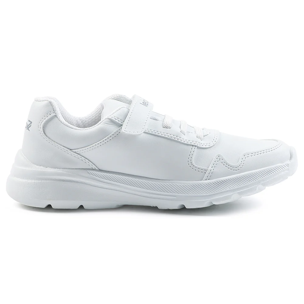 Leap7x White Velcro Uniform School Shoes For Kids SCHLPRO-3 By Liberty - Image 2