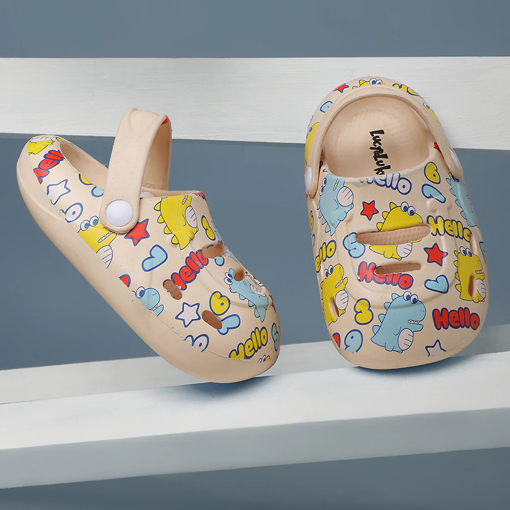 Lucy & Luke Beige Casual Clogs For Kids SANDWALK By Liberty - Image 4