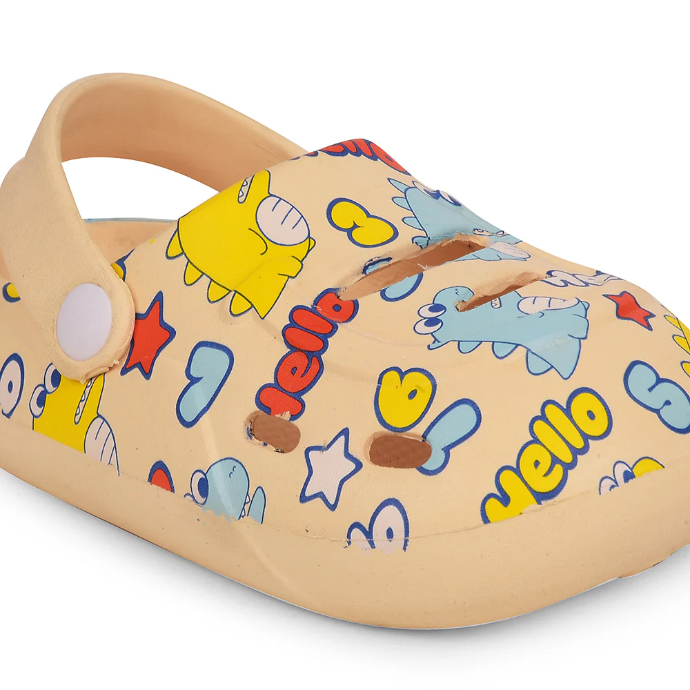 Lucy & Luke Beige Casual Clogs For Kids SANDWALK By Liberty - Image 5