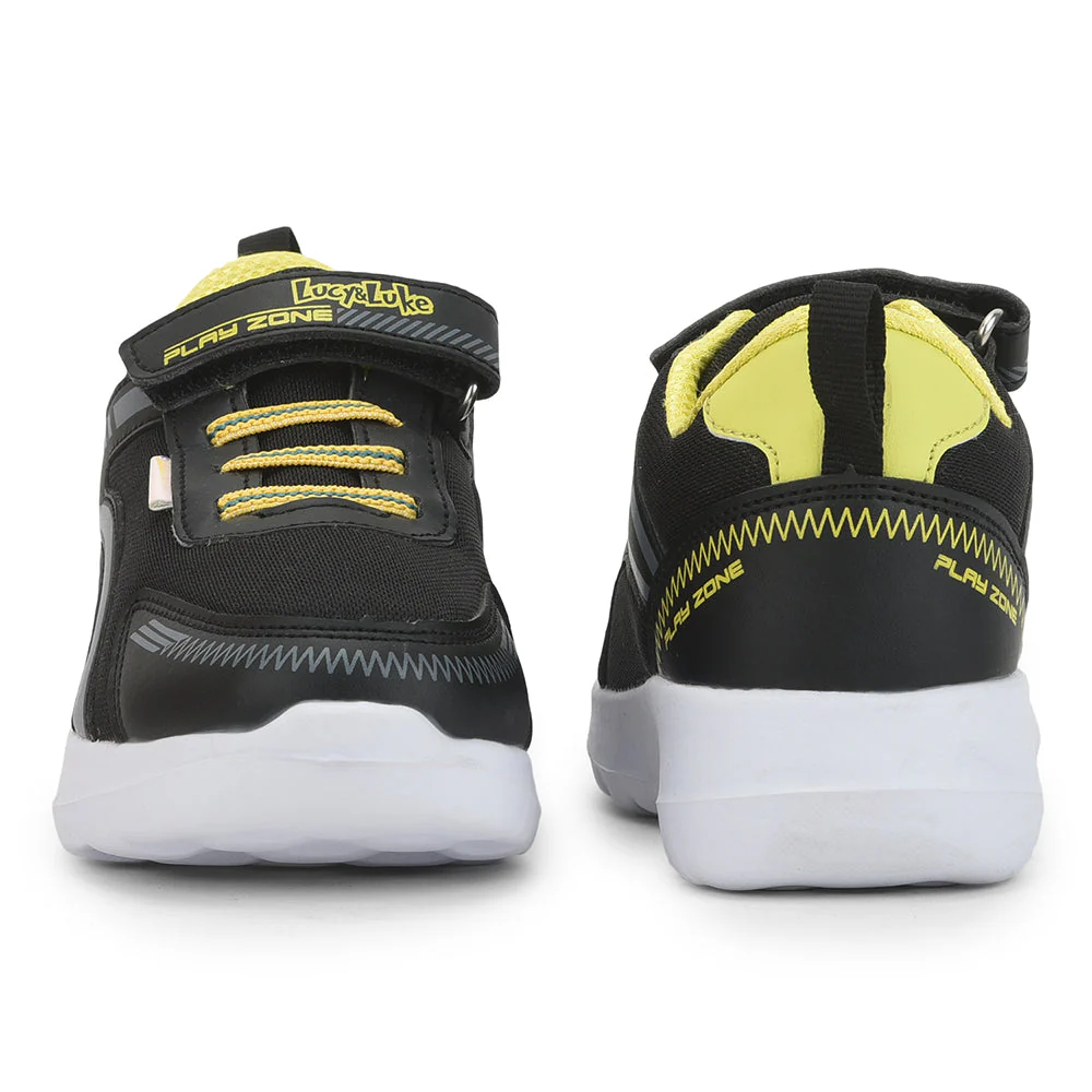 Lucy & Luke (Black) Casual Non Lacing Shoes For Kids ZEAL By Liberty - Image 5