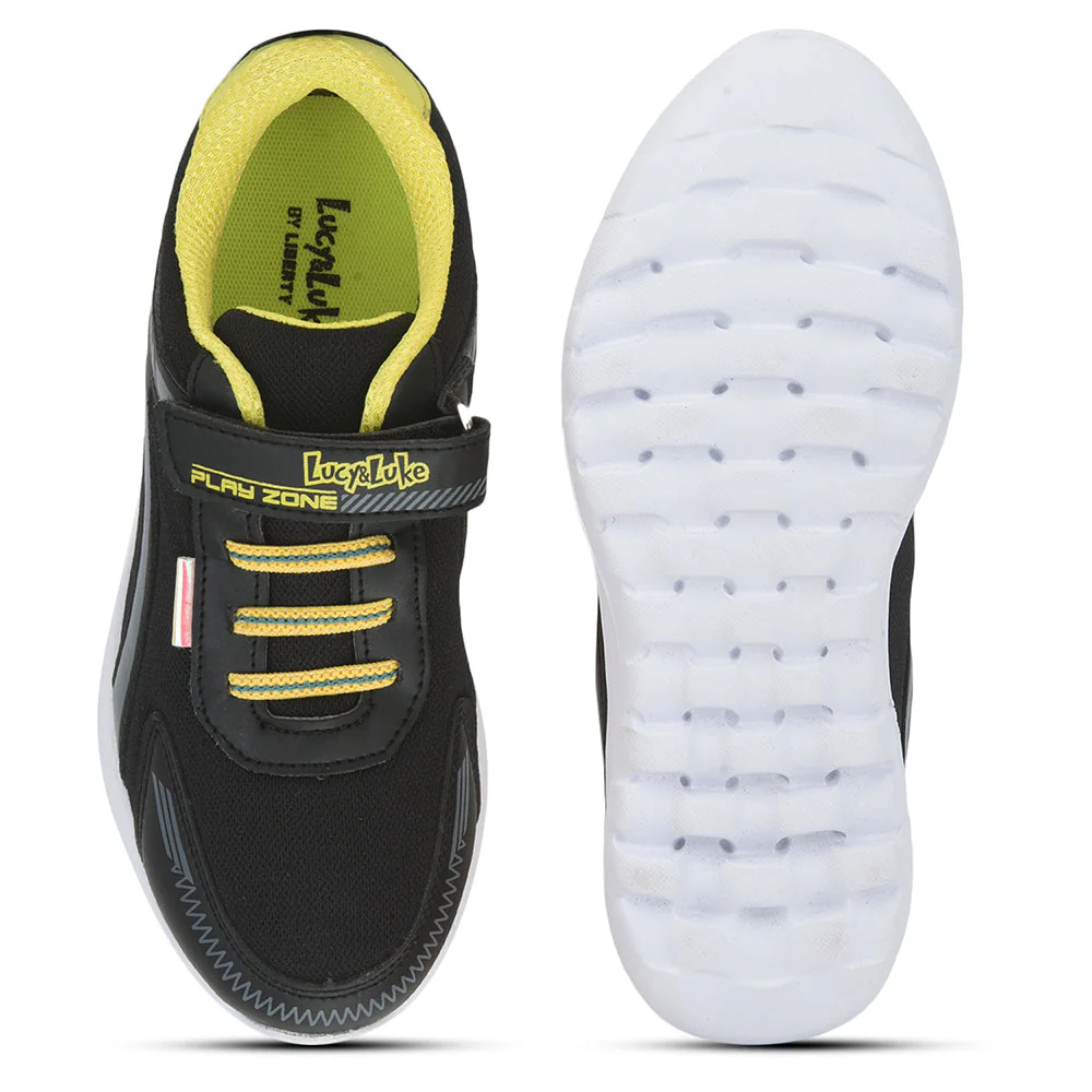 Lucy & Luke (Black) Casual Non Lacing Shoes For Kids ZEAL By Liberty - Image 6