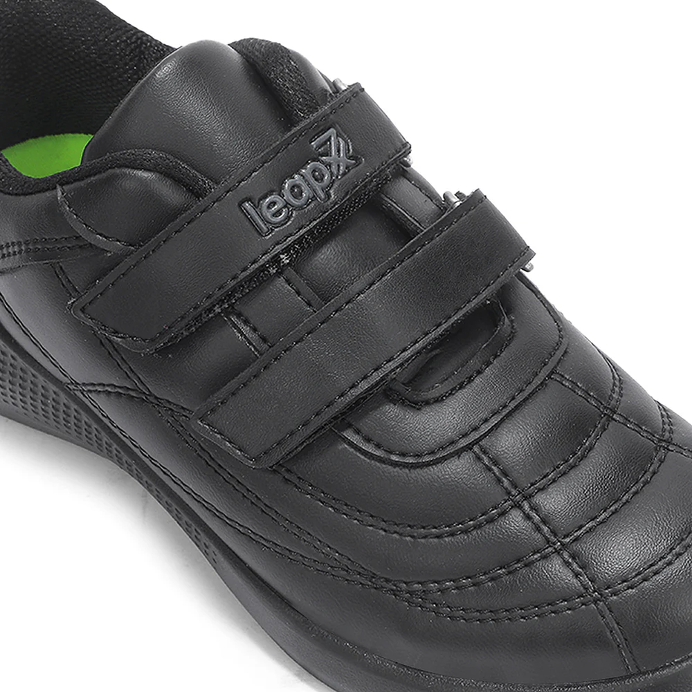 Lucy & Luke Black Casual Non Lacing Uniform School Shoes For Kids FUNRUN-E By Liberty - Image 7