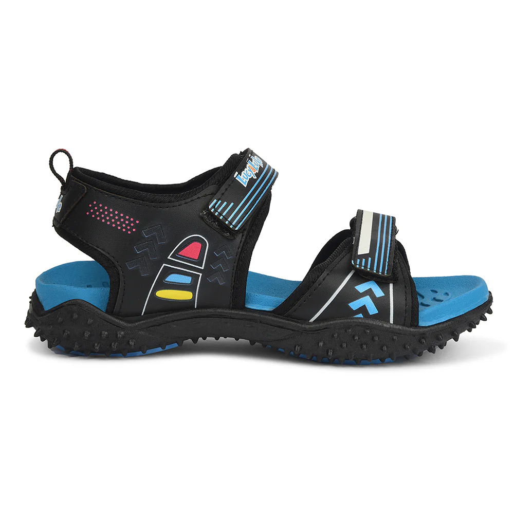 Lucy & Luke Black Casual Sandal For Kids ASPIRE-50 By Liberty - Image 2