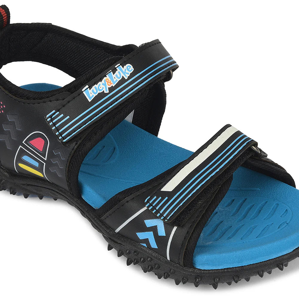 Lucy & Luke Black Casual Sandal For Kids ASPIRE-50 By Liberty - Image 4