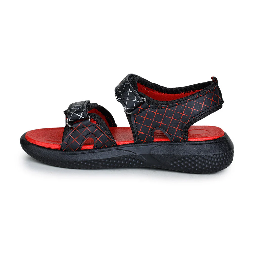 Lucy & Luke (Black) Casual Sandal For Kids HIPPO-4 By Liberty - Image 2