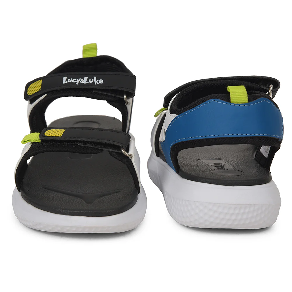 Lucy & Luke Black Casual Sandal For Kids HIPPO-99 By Liberty - Image 6