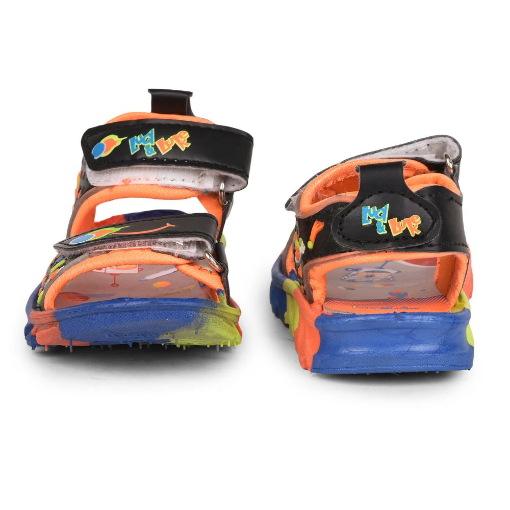 Lucy & Luke (Black) Casual Sandal For Kids KDL-004 By Liberty - Image 3