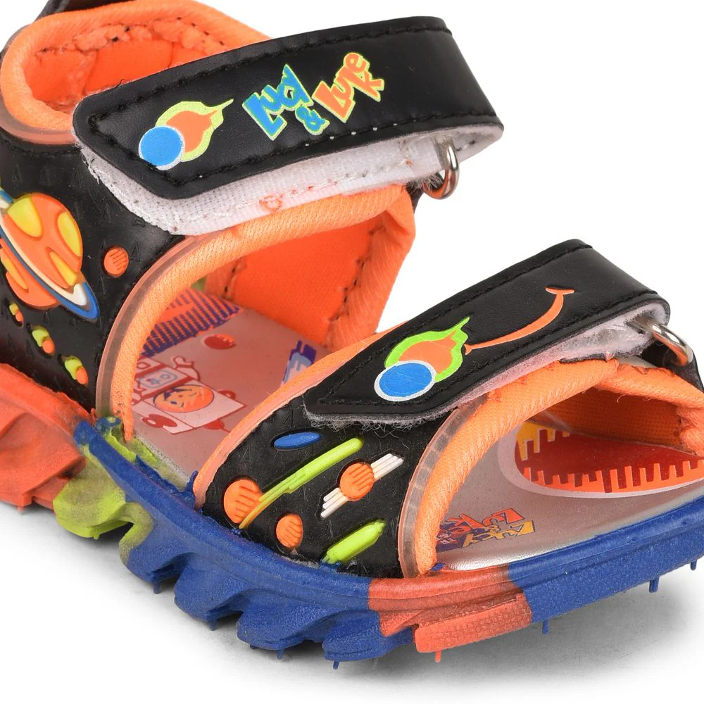 Lucy & Luke (Black) Casual Sandal For Kids KDL-004 By Liberty - Image 5