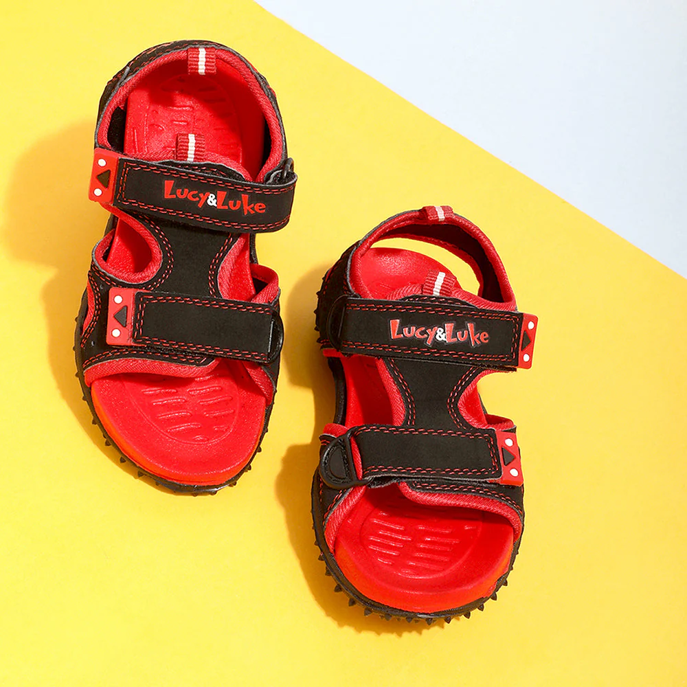 Lucy & Luke Black Casual Sandal For Kids POLO By Liberty - Image 3