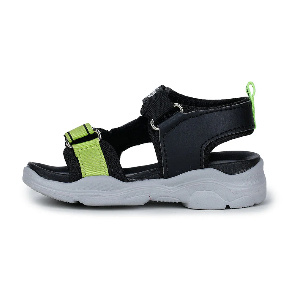 Lucy & Luke (Black) Casual Sandal For Kids RICKY-4 By Liberty - Image 2