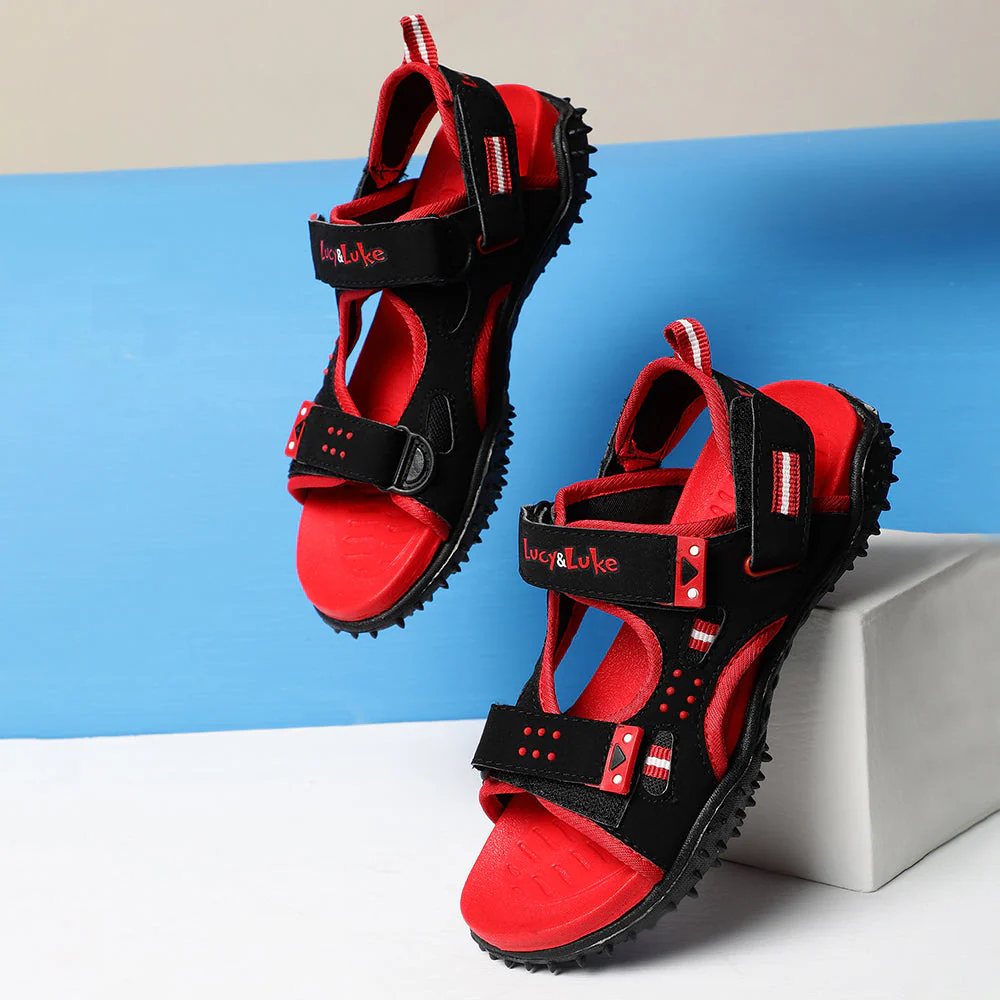 Lucy & Luke (Black) Casual Sandal For Kids SPLENDOR By Liberty - Image 3