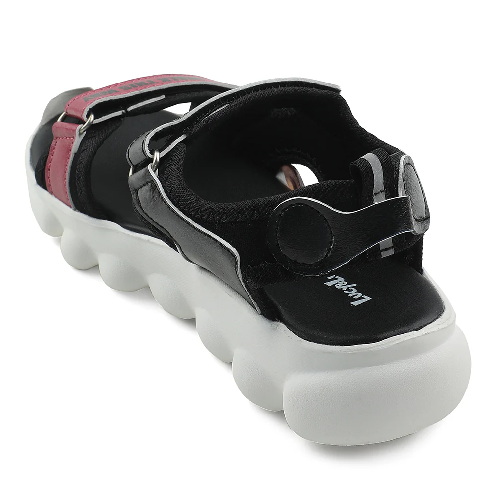 Lucy & Luke Black Casual Sandal For Kids SWINGS-1 By Liberty - Image 4