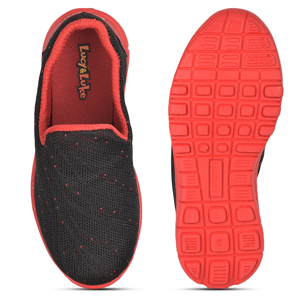 Lucy & Luke (Black) Sports Non Lacing Walking Shoes For Kids 2123-10 By Liberty - Image 3
