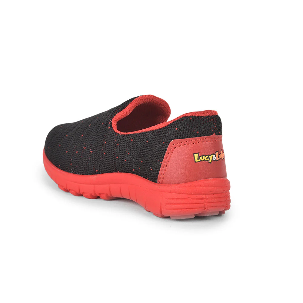 Lucy & Luke (Black) Sports Non Lacing Walking Shoes For Kids 2123-10 By Liberty - Image 5
