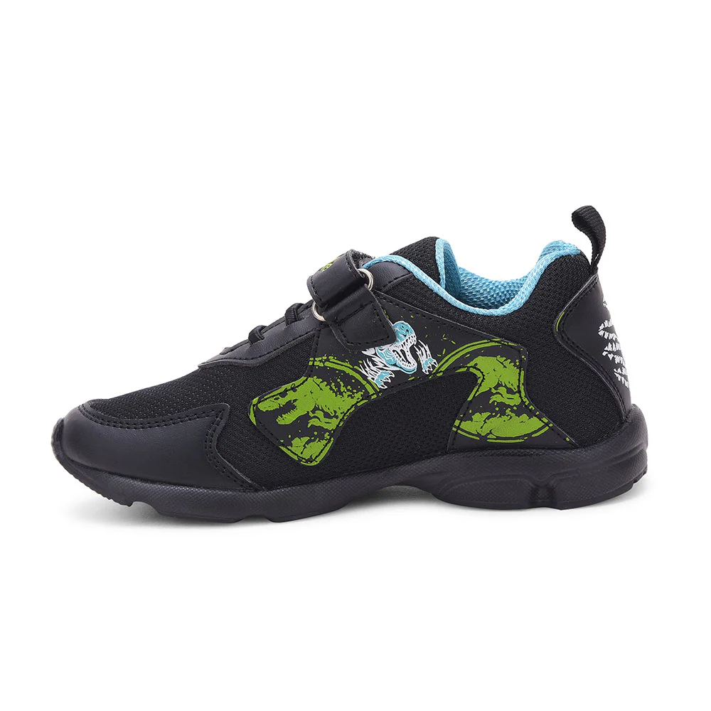 Lucy & Luke Black Sports Non Lacing Walking Shoes For Kids KSN-664 By Liberty - Image 3