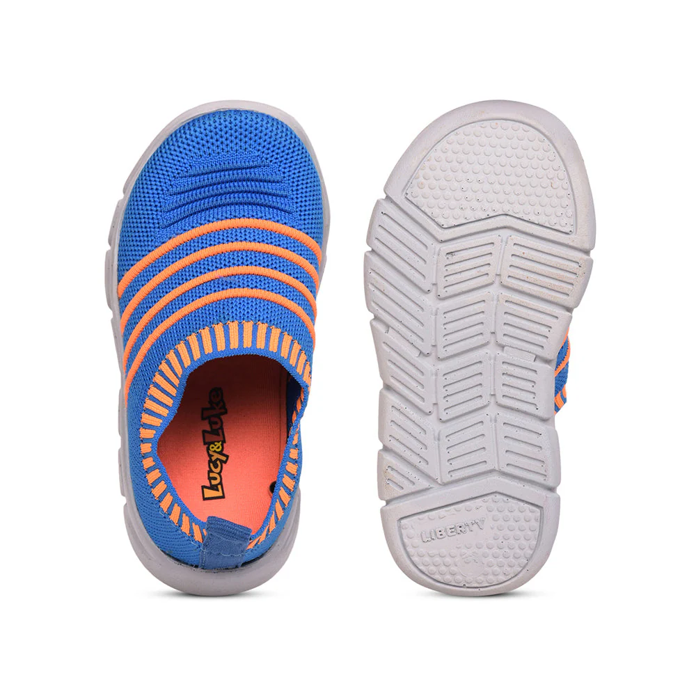 Lucy & Luke (Blue) Casual Non Lacing Shoes For Kids FLYNN-37 By Liberty - Image 6
