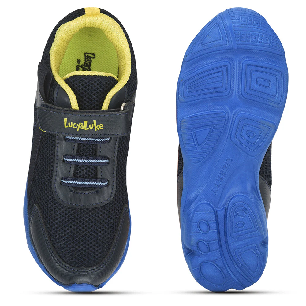 Lucy & Luke (Blue) Casual Non Lacing Shoes For Kids KSN-32 By Liberty - Image 5