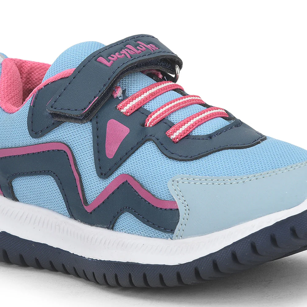 Lucy & Luke (Blue) Casual Non Lacing Shoes For Kids VIGOUR-1 By Liberty - Image 6
