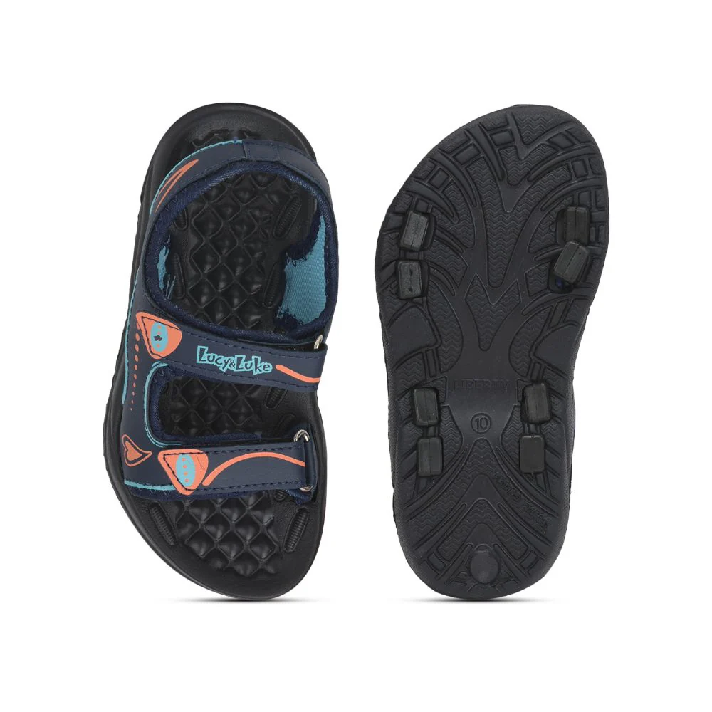 Lucy & Luke (Blue) Casual Sandal For Kids 9951-1 By Liberty - Image 4