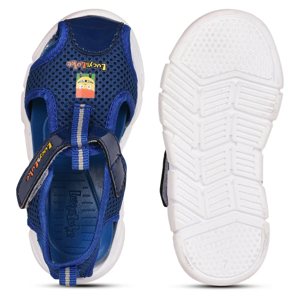 Lucy & Luke (Blue) Casual Sandal For Kids FLYNN-29 By Liberty - Image 6