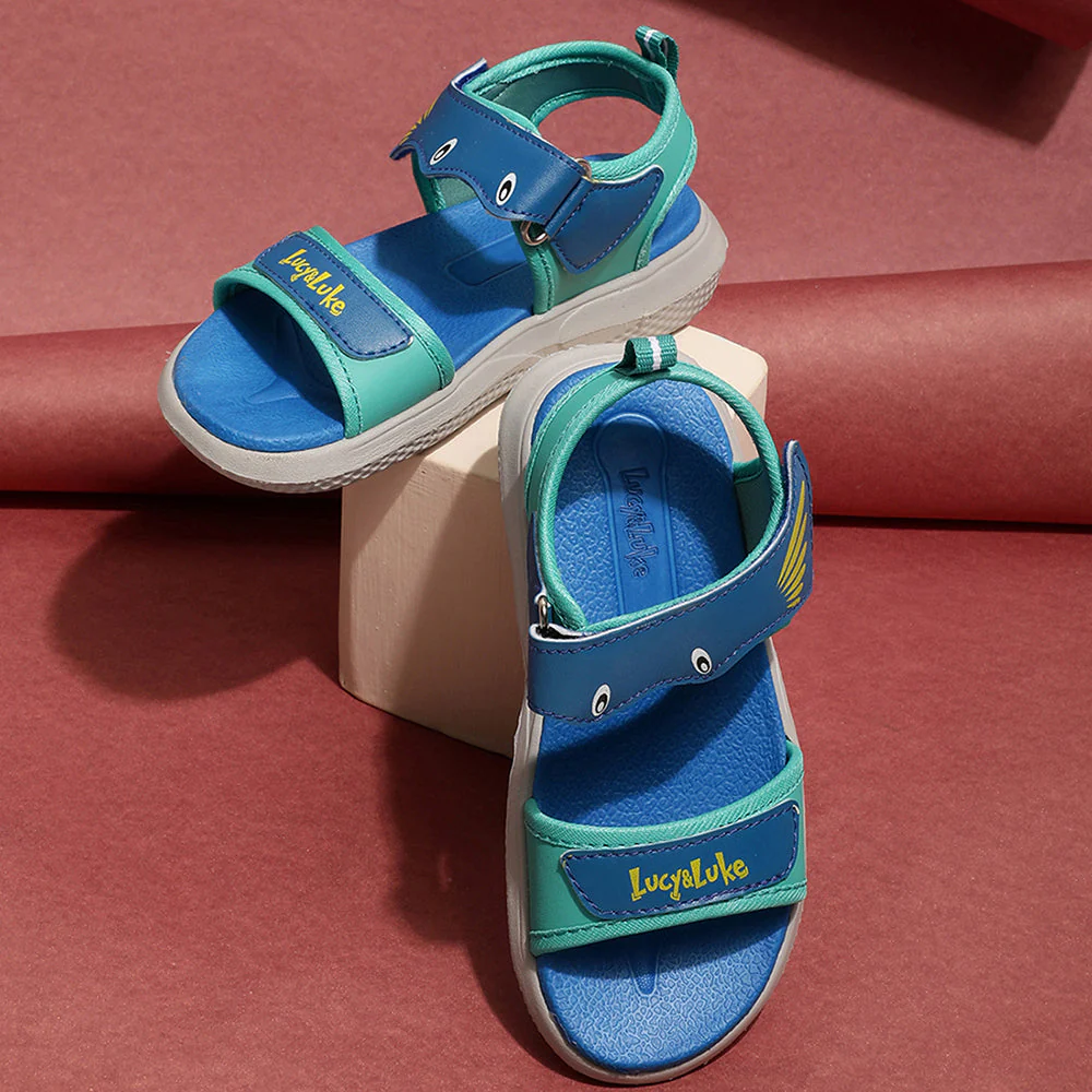 Lucy & Luke Blue Casual Sandal For Kids HIPPO-1 By Liberty - Image 3