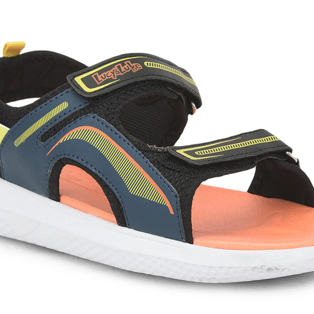 Lucy & Luke (Blue) Casual Sandal For Kids HIPPO-21M By Liberty - Image 6