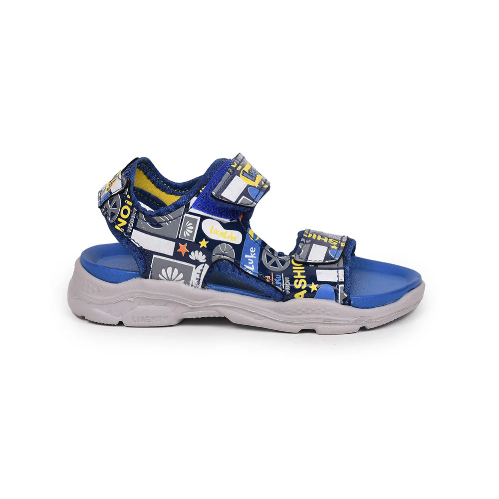 Lucy & Luke (Blue) Casual Sandal For Kids RICKY-2 By Liberty - Image 2