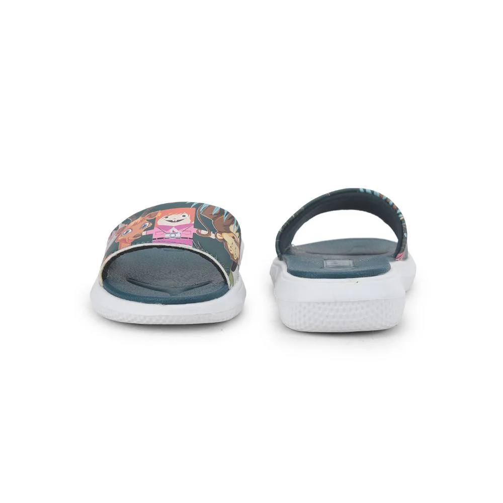 Lucy & Luke Blue Casual Slides For Kids HIPPO-30S By Liberty - Image 3