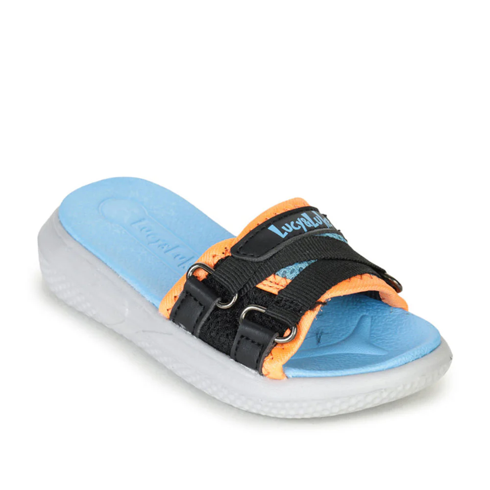 Lucy & Luke (Blue) Slides For Kids Hippo-12S By Liberty