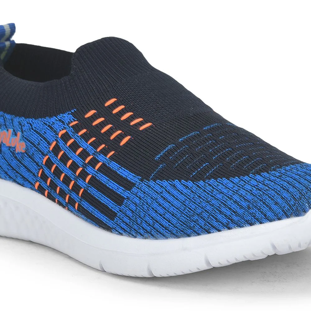 Lucy & Luke (Blue) Sports Non Lacing Shoes For Kids DUNE-E By Liberty - Image 5