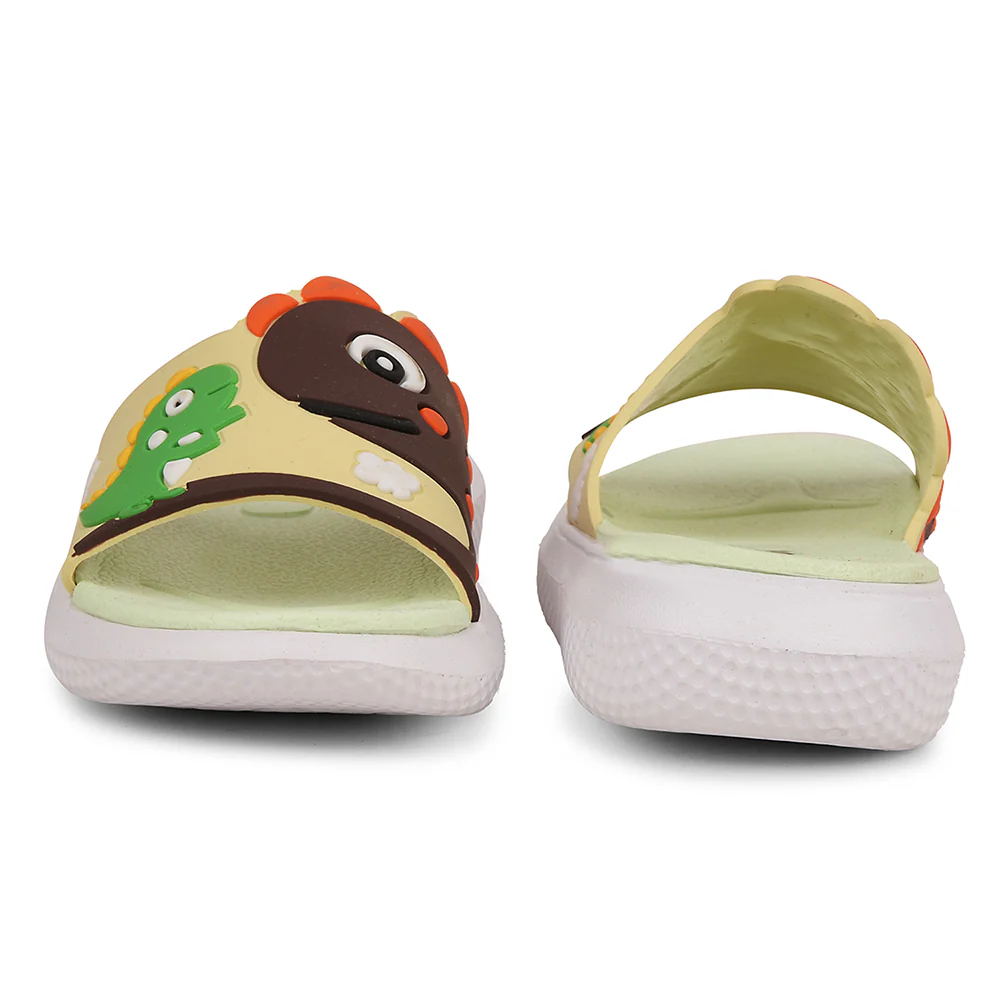 Lucy & Luke Brown Casual Slides For Kids HIPPO-S98 By Liberty - Image 6