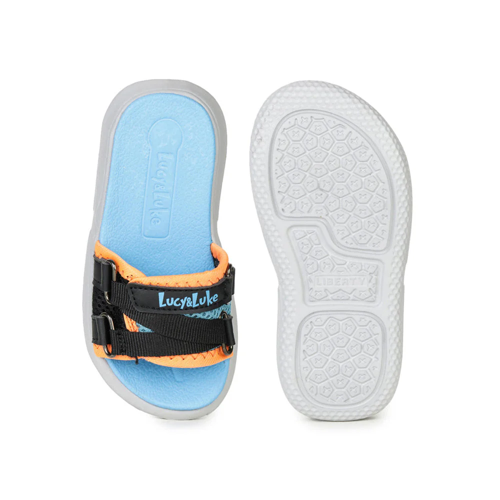Lucy & Luke Blue Slides For Kids HIPPO-12S By Liberty - Image 3