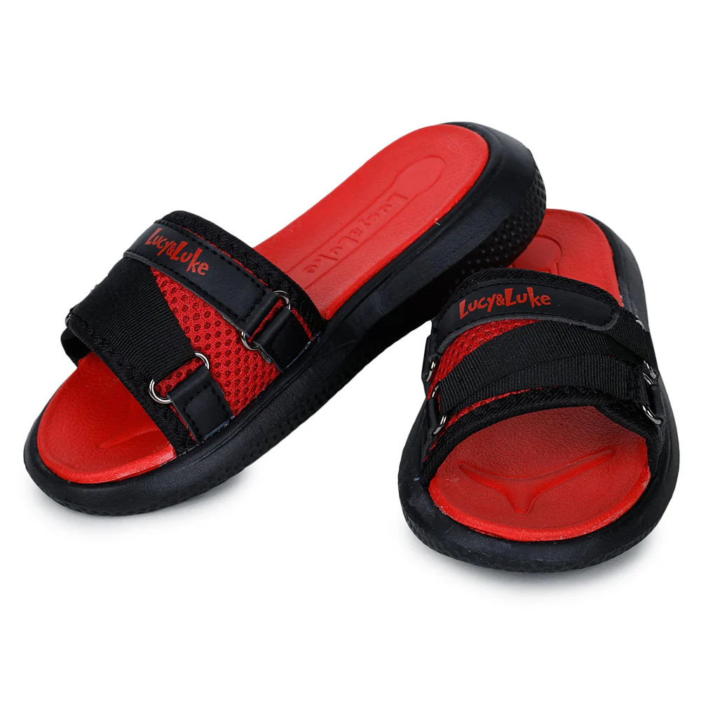 Lucy & Luke Red Slides For Kids HIPPO-12S By Liberty - Image 5