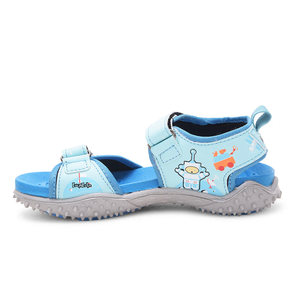 Lucy & Luke Sky Blue Casual Sandal For Kids 8074-301 By Liberty - Image 3