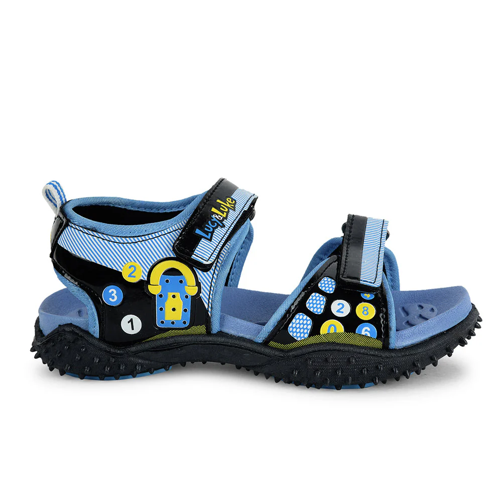 Lucy & Luke Blue Casual Sandal For Kids 8074-303 By Liberty - Image 2
