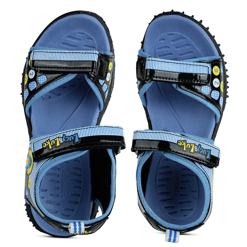 Lucy & Luke Blue Casual Sandal For Kids 8074-303 By Liberty - Image 6