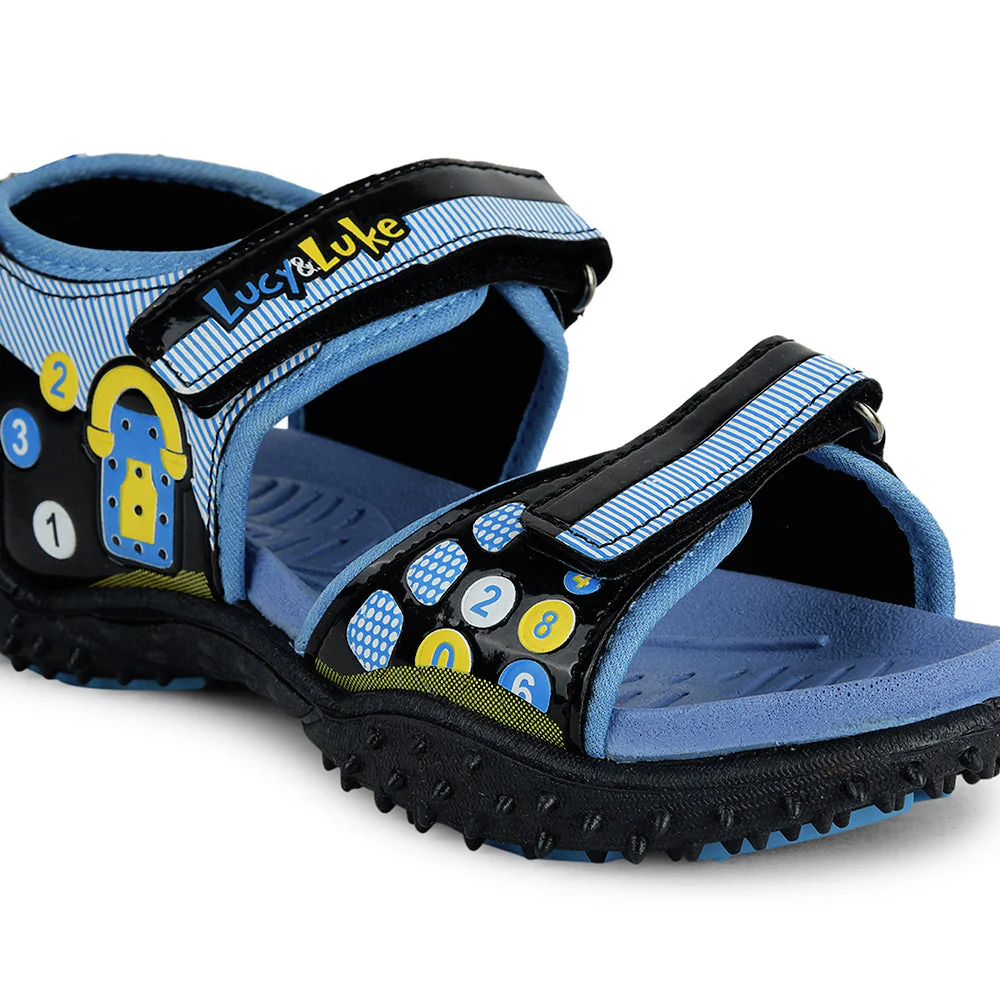 Lucy & Luke Blue Casual Sandal For Kids 8074-303 By Liberty - Image 8