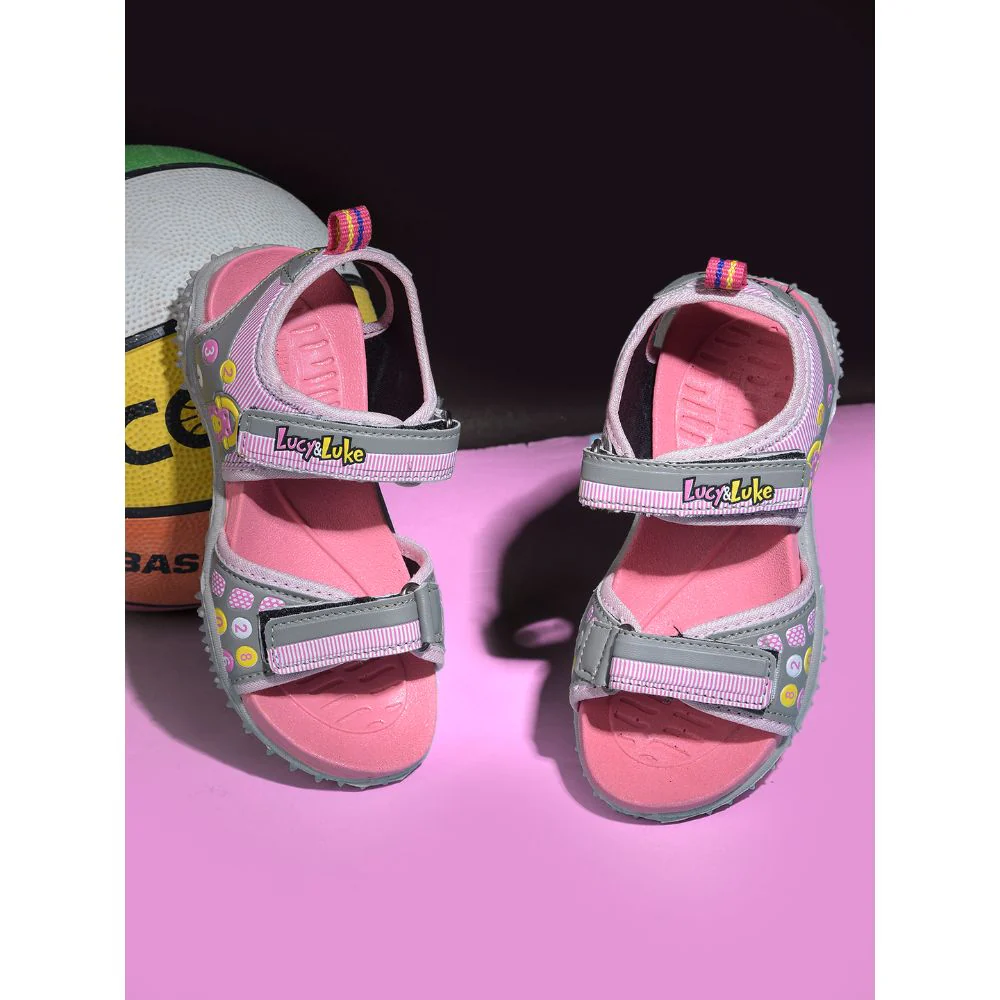Lucy & Luke Pink Casual Sandal For Kids 8074-304 By Liberty - Image 4